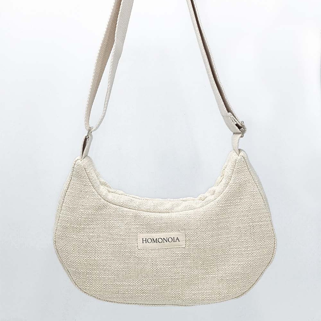 Sac demi-lune coton métis écru 6