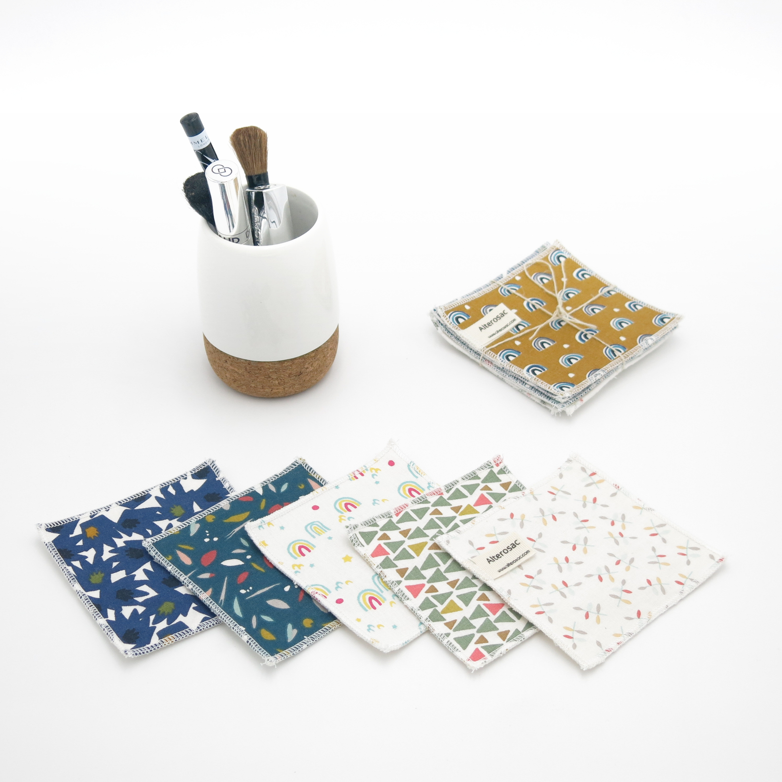 Carrés démaquillants lavables bio x5 (coloris aléatoires) 2