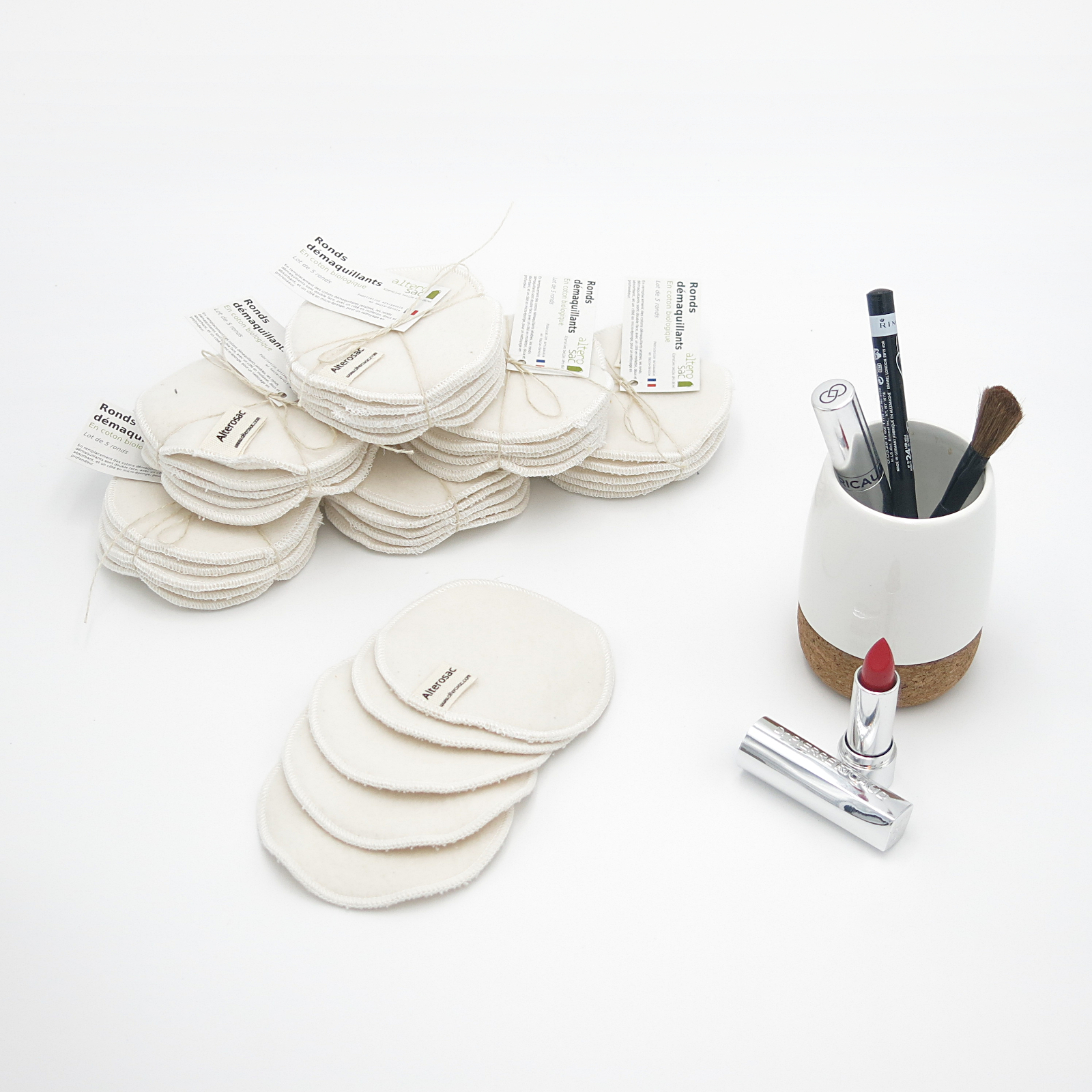 Ronds démaquillants bio lavables et réutilisables (lot de 5) 2
