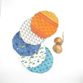 Recouvre bol ou plat en coton enduit  6