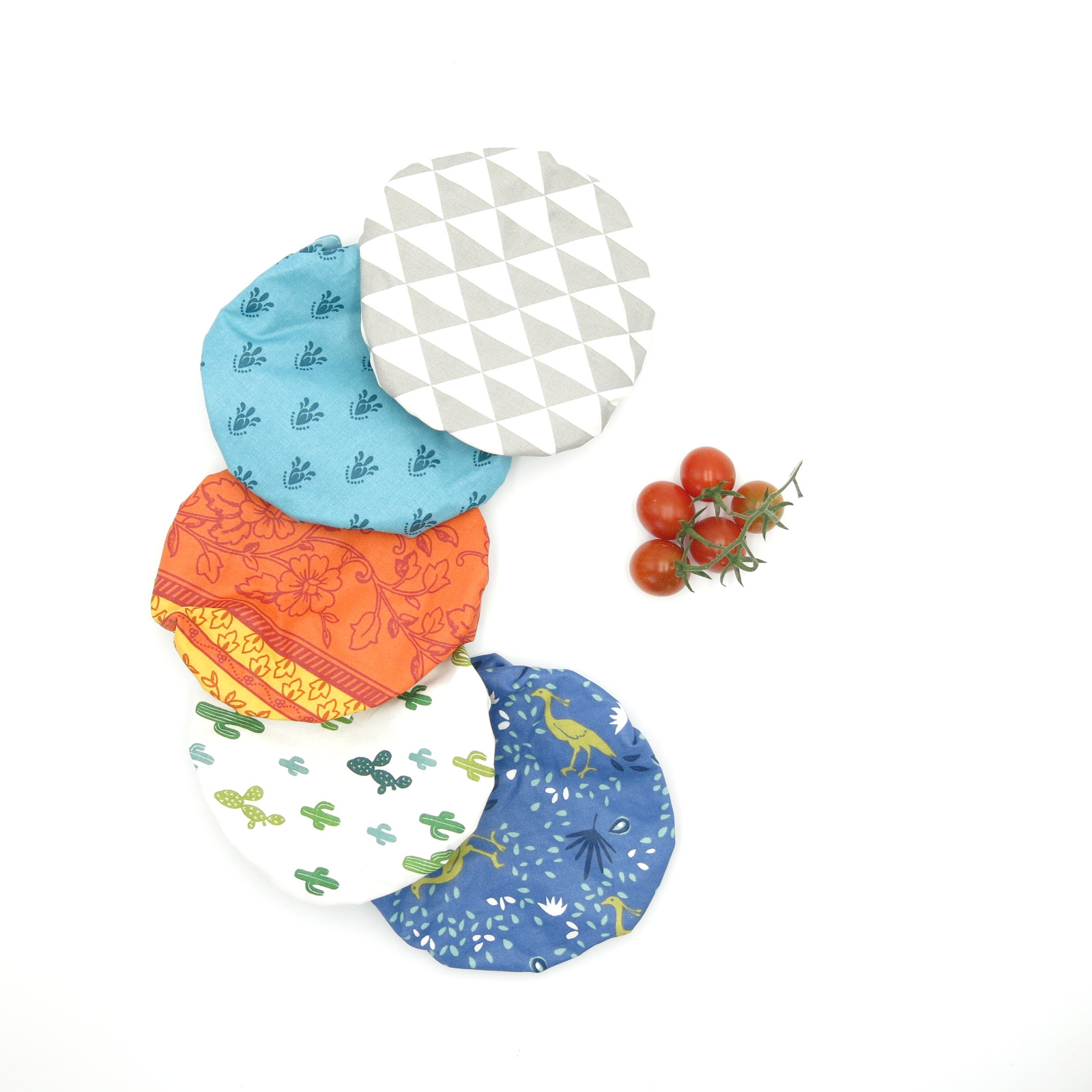 Recouvre bol ou plat en coton enduit  5