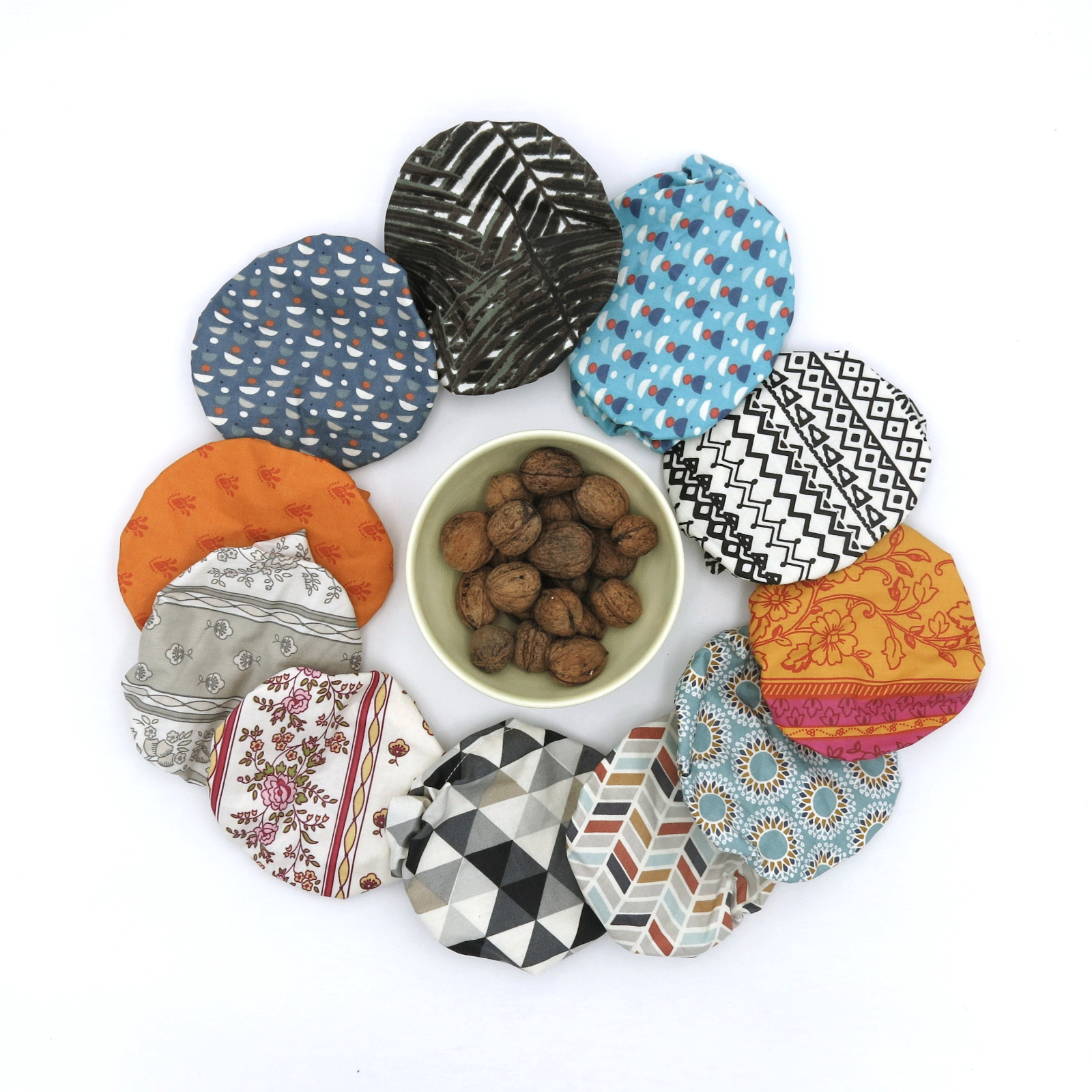 Recouvre bol ou plat en coton enduit  3