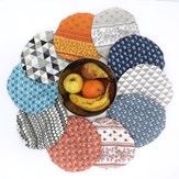 Recouvre bol ou plat en coton enduit  4