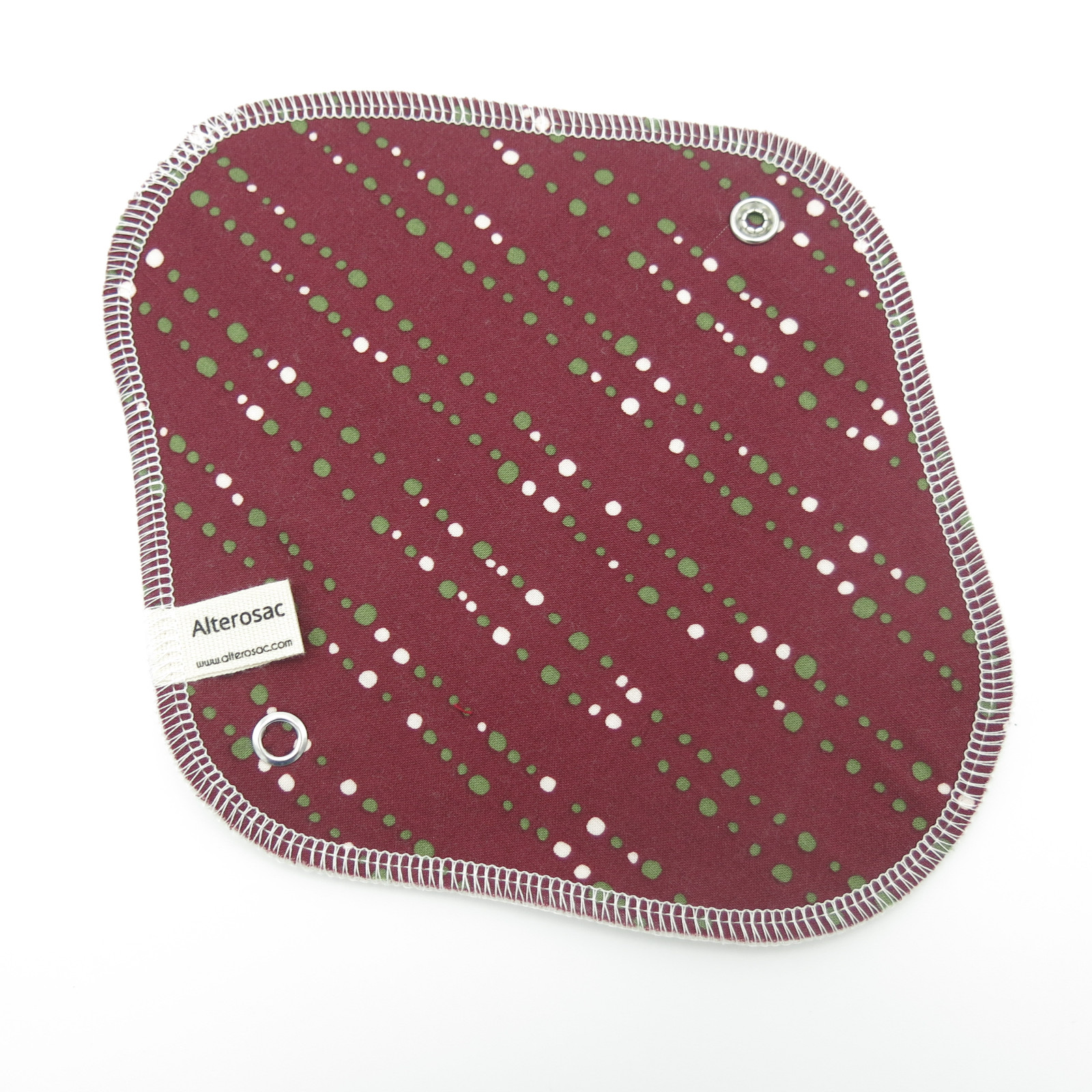 Serviette hygiénique lavable en coton bio (coloris selon arrivage) 2