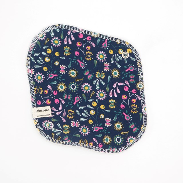 Serviette hygiénique lavable en coton bio (coloris selon arrivage) 5