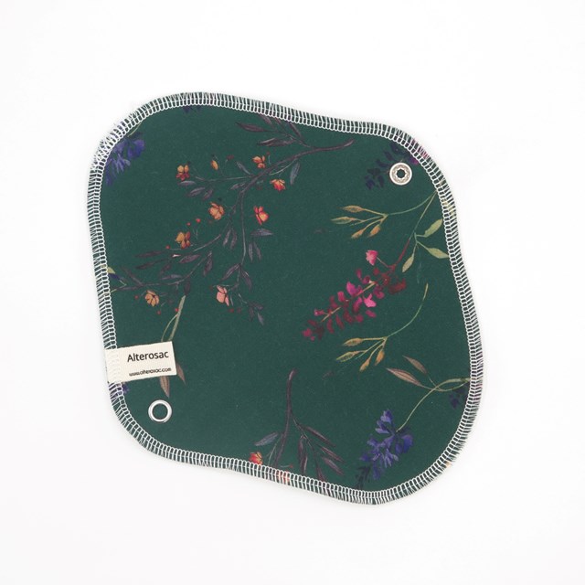 Serviette hygiénique lavable en coton bio (coloris selon arrivage) 4