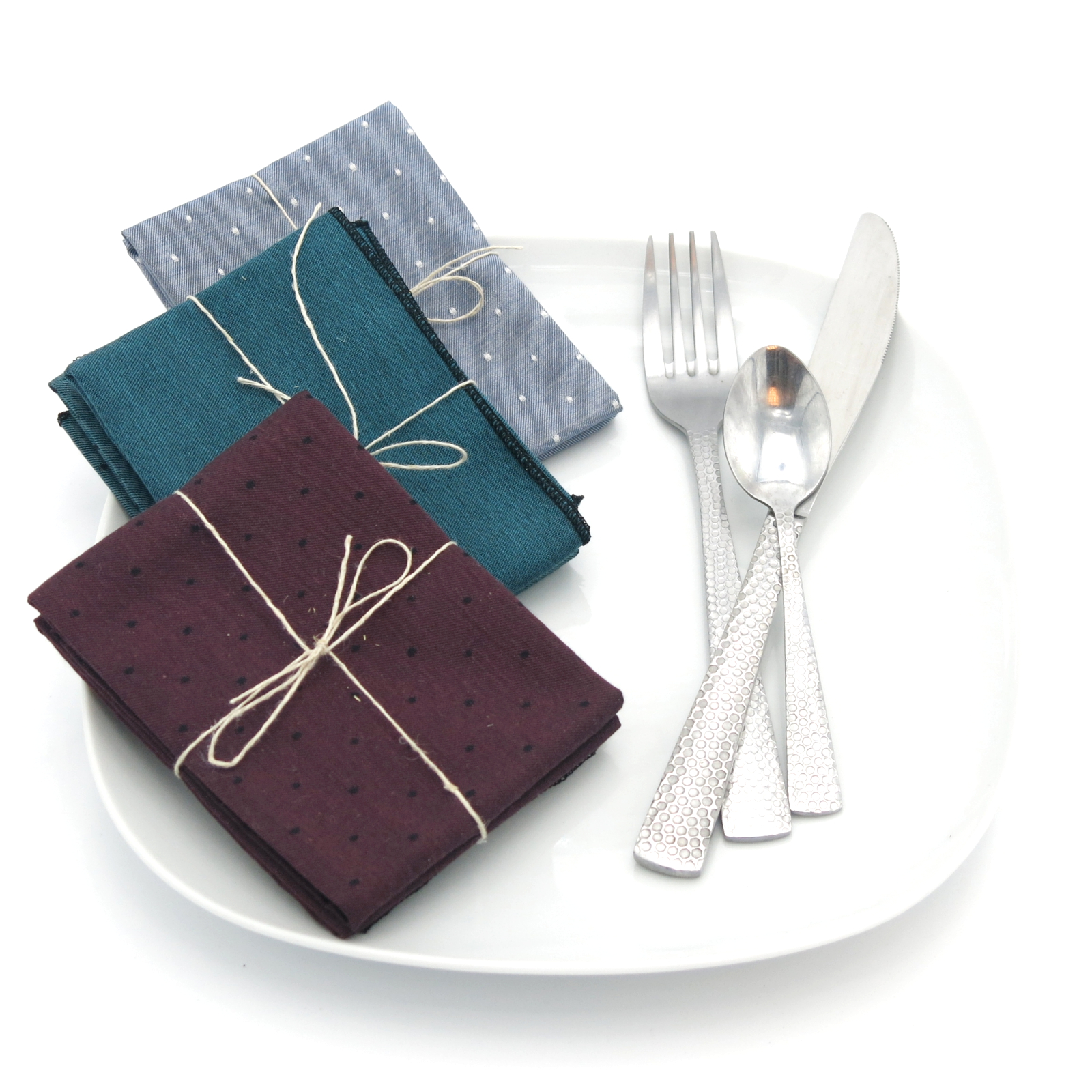 Lot de 2 serviettes de table en coton biologique 2