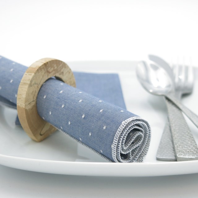 Lot de 2 serviettes de table en coton biologique 3