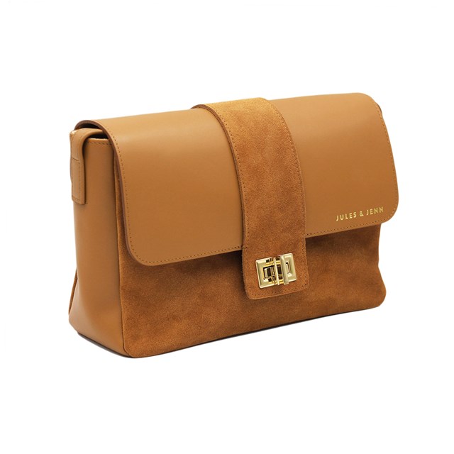 Sac bandoulière cuir camel 3