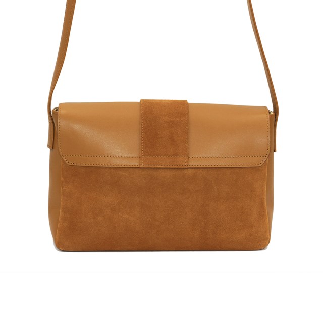 Sac bandoulière cuir camel 4