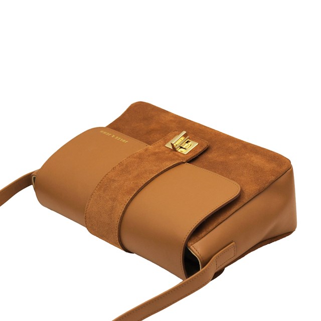 Sac bandoulière cuir camel 5