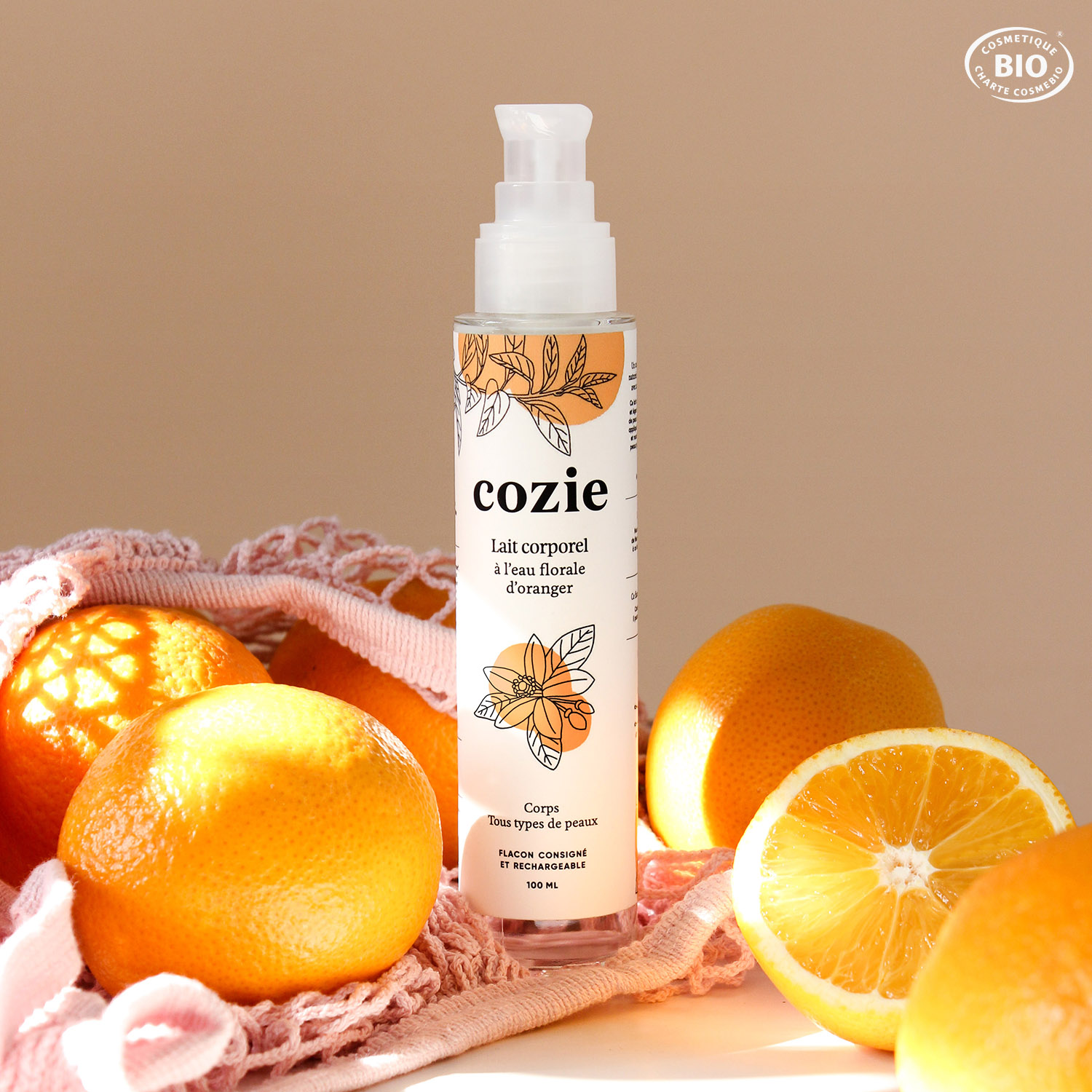 Lait corps hydratant bio - Eau florale d'oranger - 100ml 3