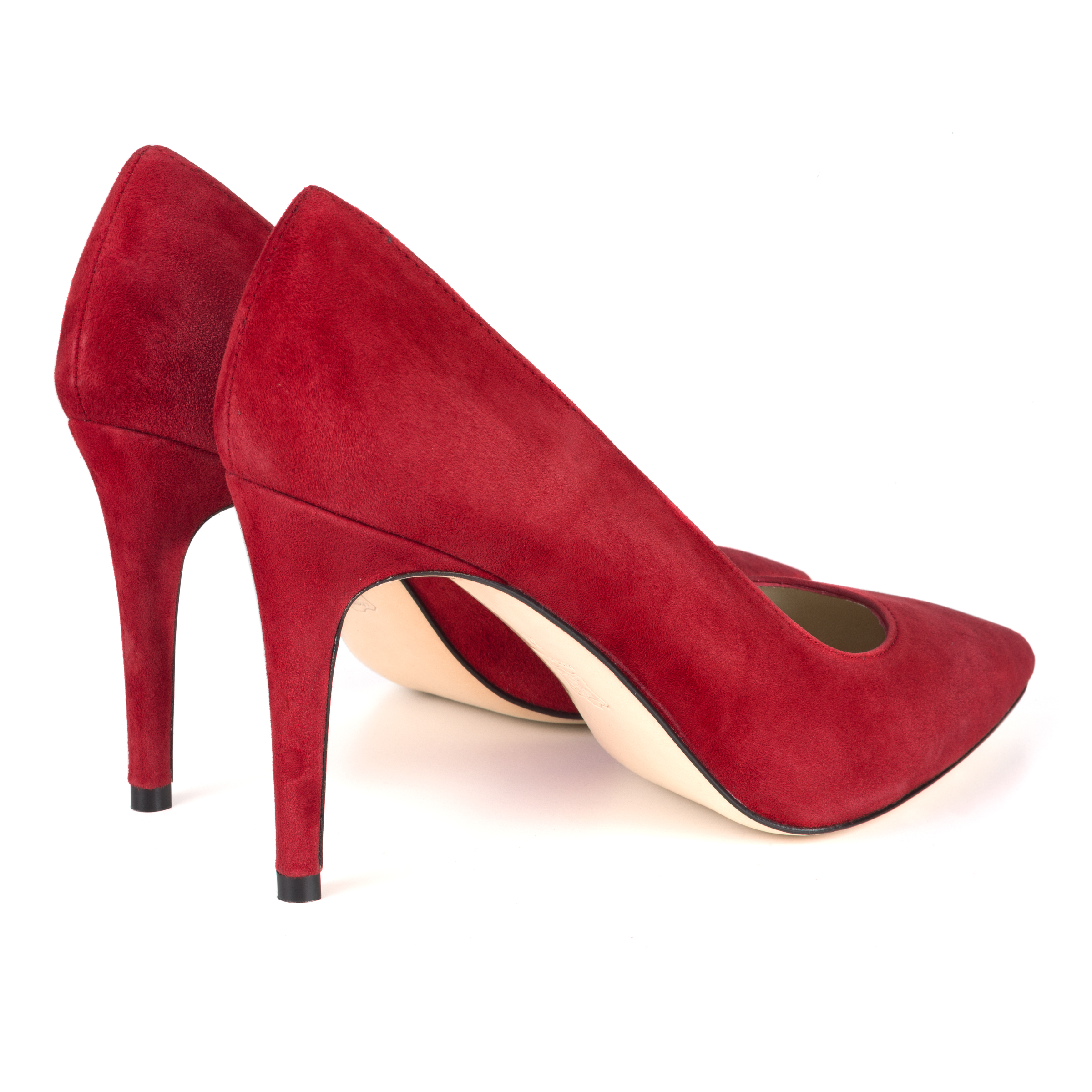 Escarpin rouge daim hotsell