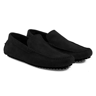 Mocassins picots Cuir Daim Noir