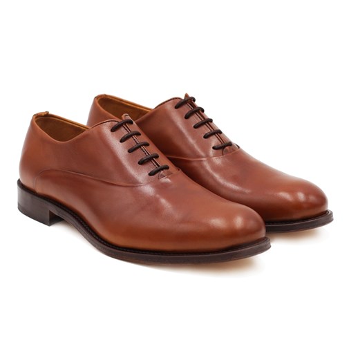 Richelieu Cuir Marron Cognac