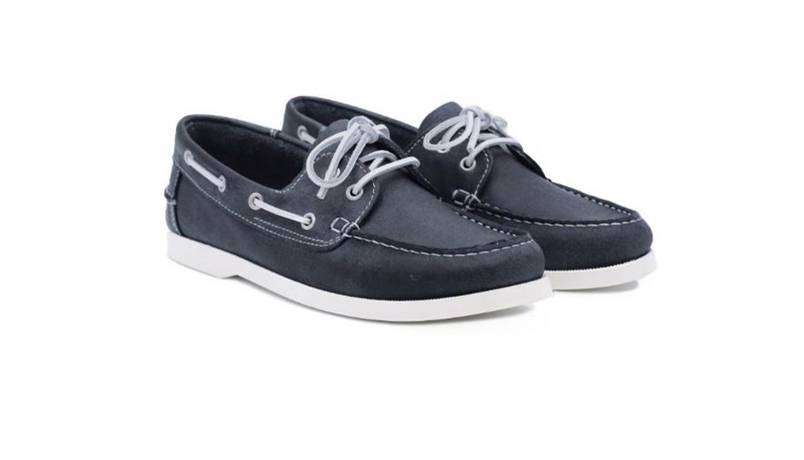 Chaussures Bateau Cuir Bleu Marine