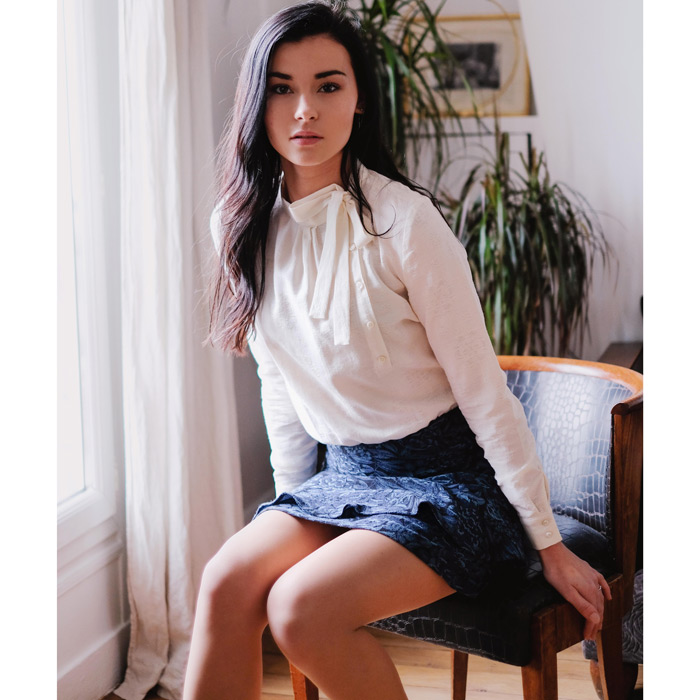 Robe bi-matière chic en coton bio 3