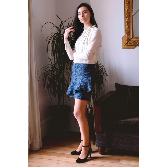 Robe bi-matière chic en coton bio 4