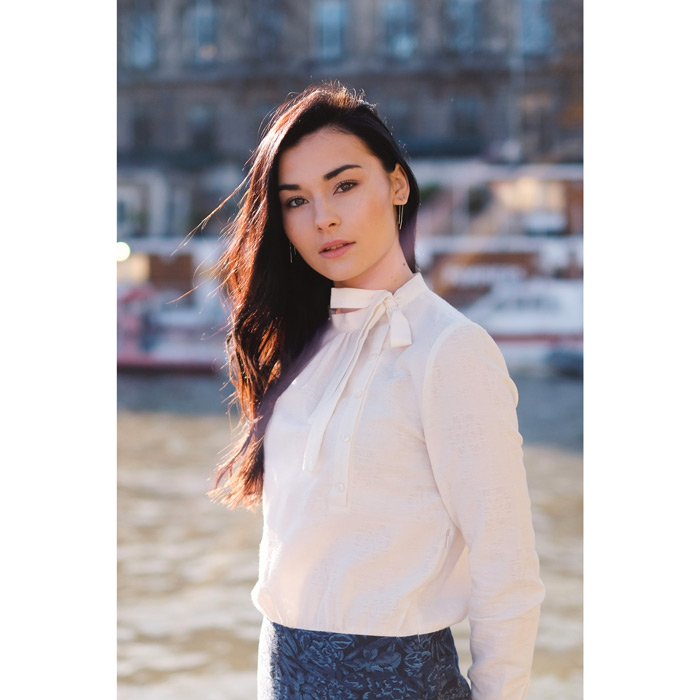 Robe bi-matière chic en coton bio 5