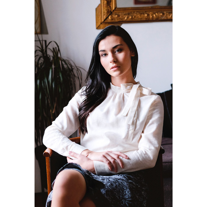 Robe bi-matière chic en coton bio 9