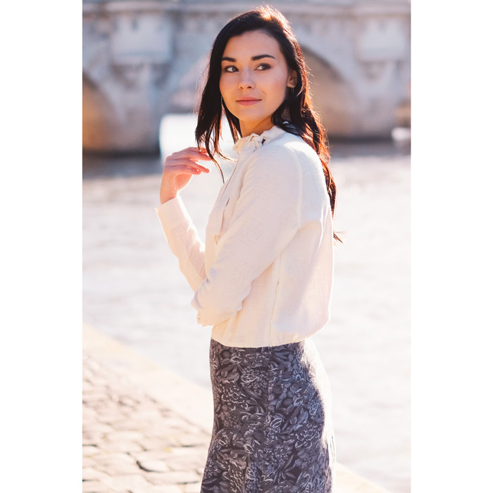 Robe bi-matière chic en coton bio 8