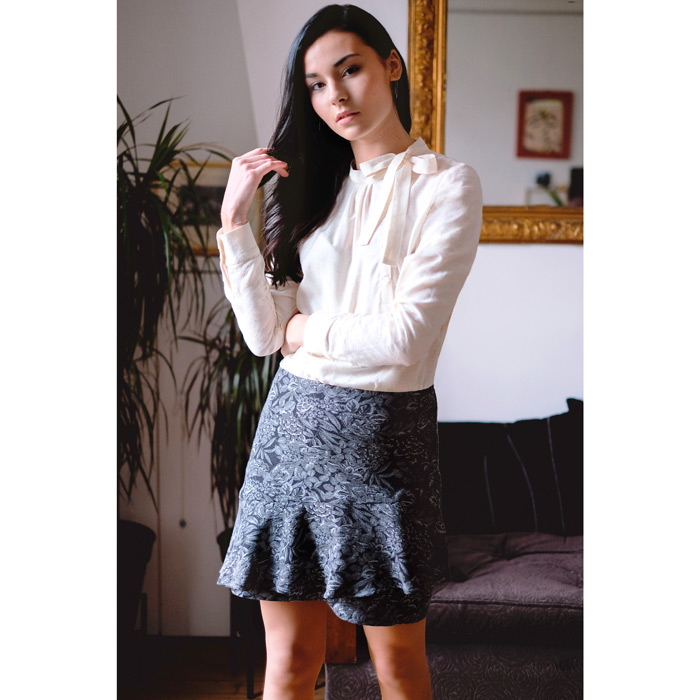 Robe bi-matière chic en coton bio 7