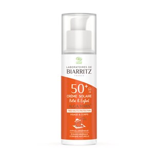 Crème solaire bio SPF50+ Bébé & Enfant - 100ml