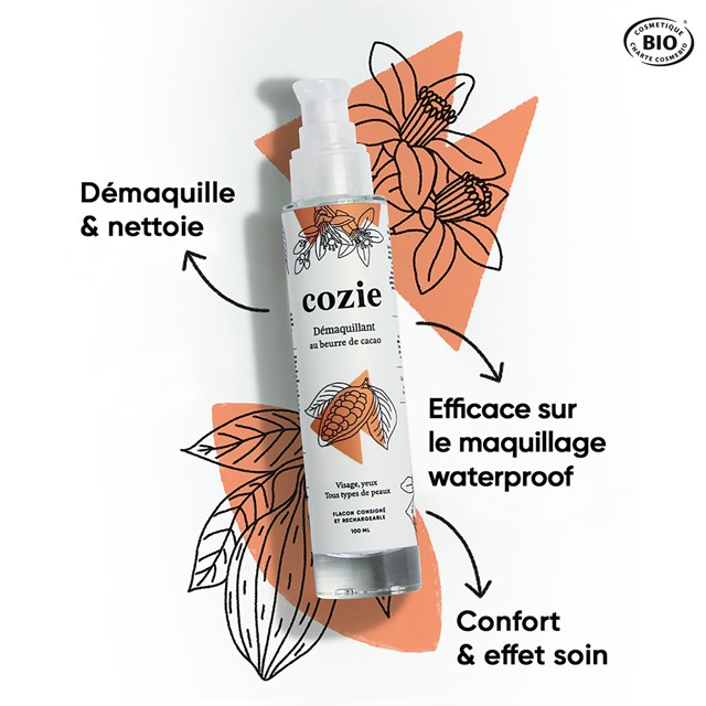 Lait démaquillant doux - Beurre de cacao bio - 100ml 2