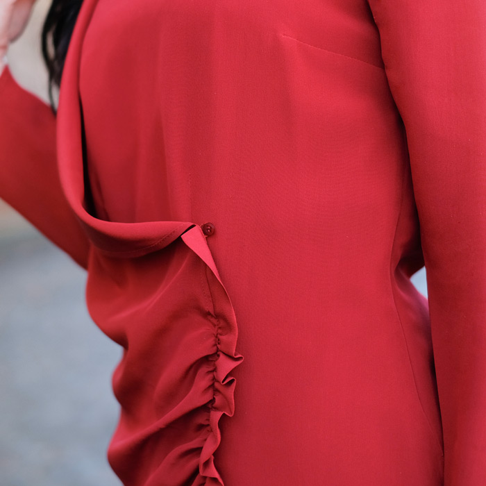 Robe chic en soie tissée en France 5