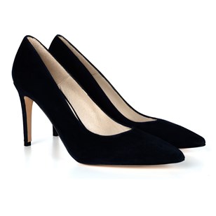 Escarpins Cuir Daim Noir