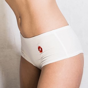 Shorty blanc bambou & coton bio - Made in Paris