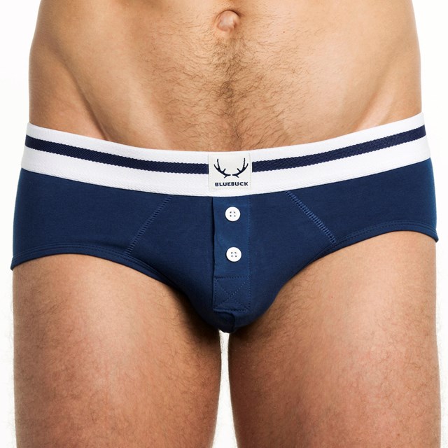 Slip  bleu marine - boutons blancs 2