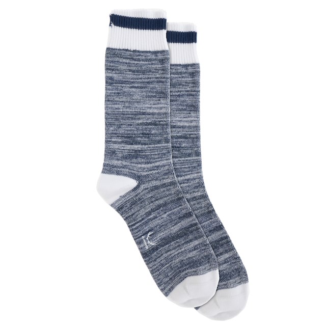 Chaussettes bleue marine et blanche 2