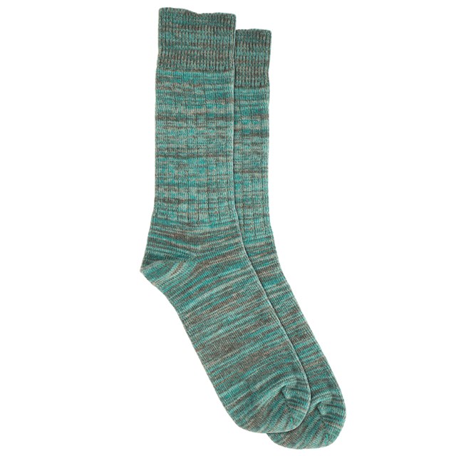 Chaussettes vert, gris et turquoise 2
