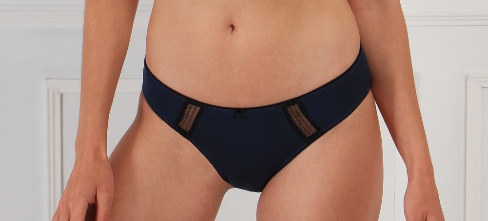 Slip Caroline en Tencel et dentelle de Calais 2