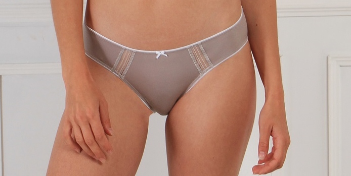 Slip Caroline en Tencel et dentelle de Calais 3