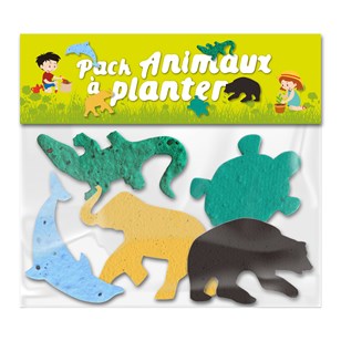 Pack animaux en papier ensemencé