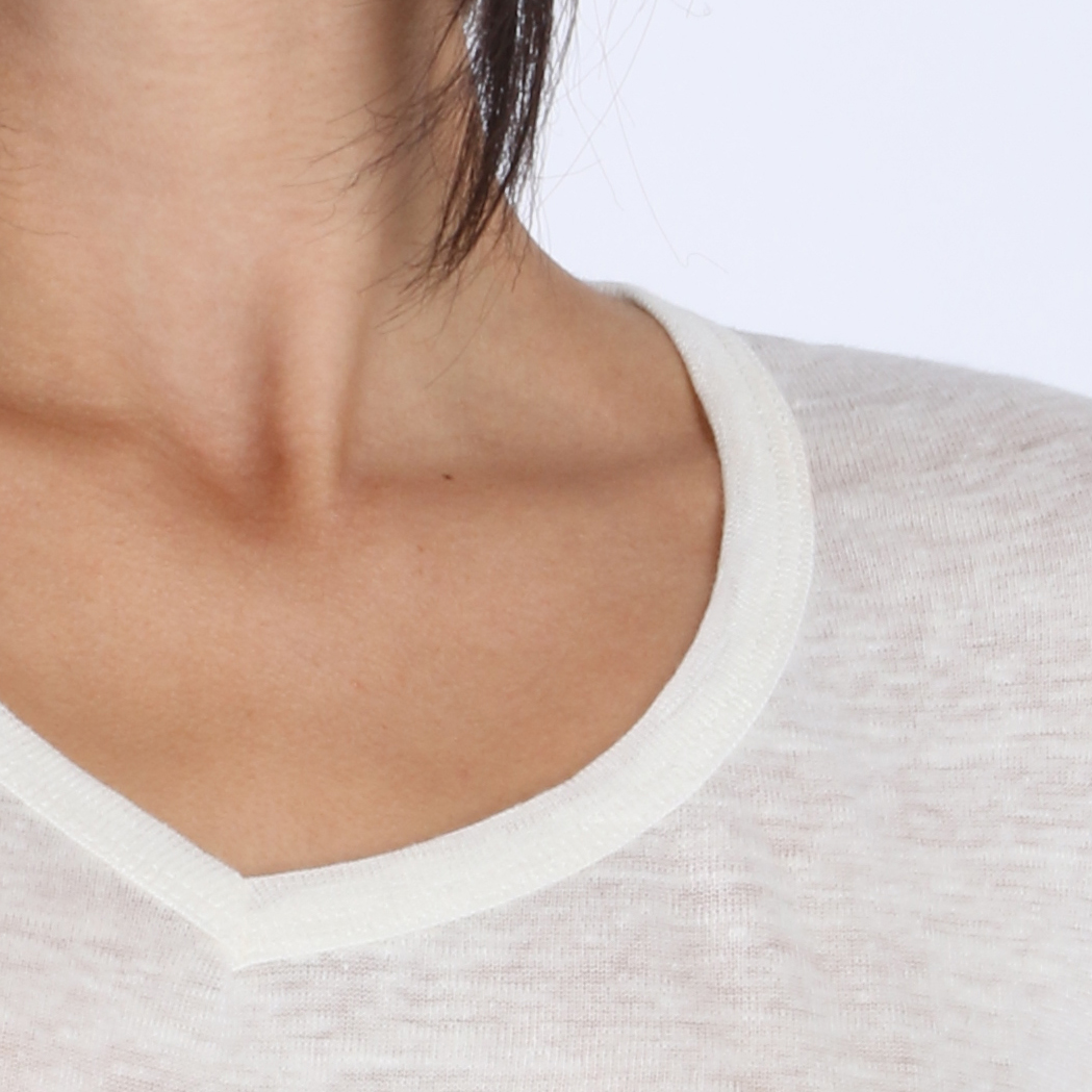 t-shirt Aatise en lin, manches courtes col V Zazie 5