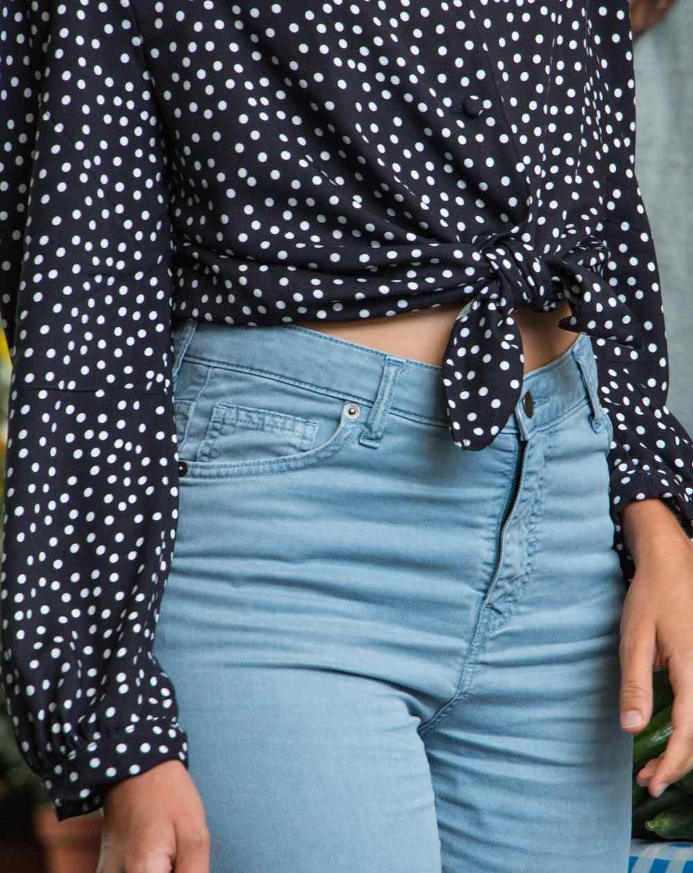 PANTACOURT ÉVASÉ ZANE 7/8 EN TENCEL ET COTON RÉCYCLÉ BLEU CLAIR 2