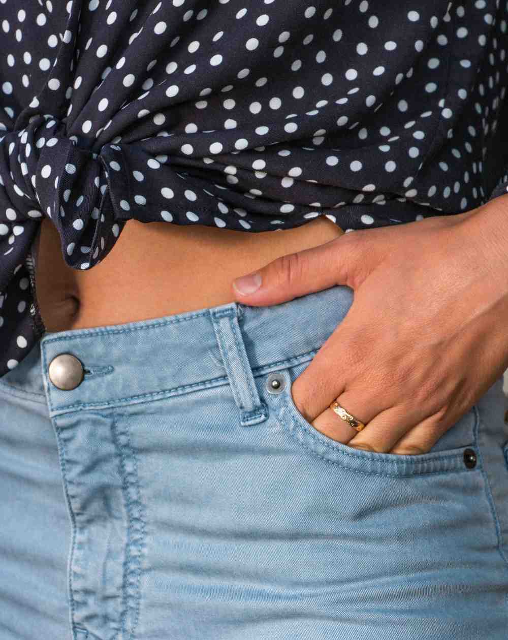 PANTACOURT ÉVASÉ ZANE 7/8 EN TENCEL ET COTON RÉCYCLÉ BLEU CLAIR 4