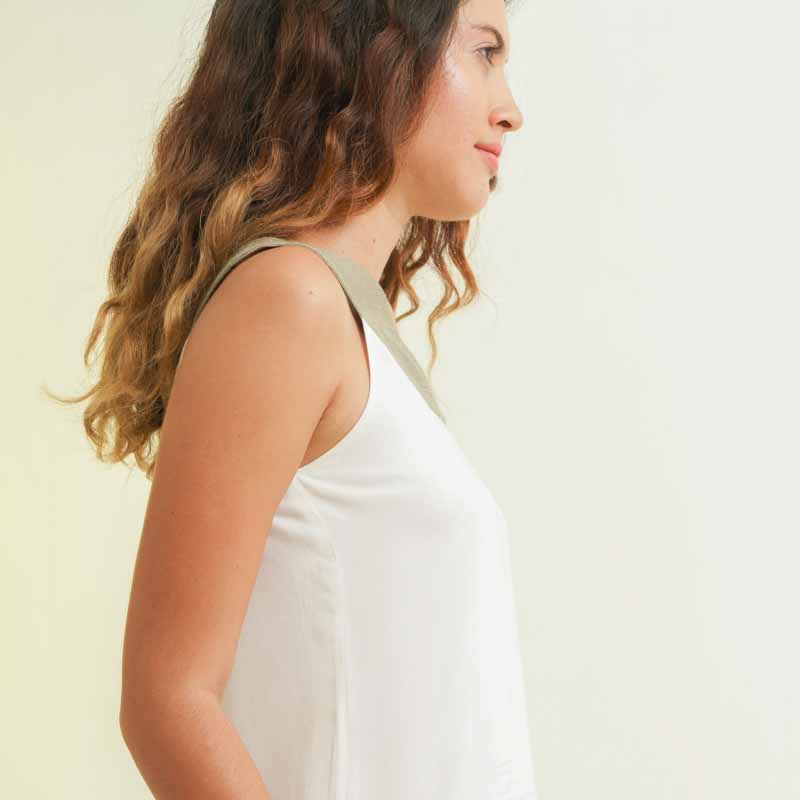 Top Apsara Soie & Coton - Blanc 3