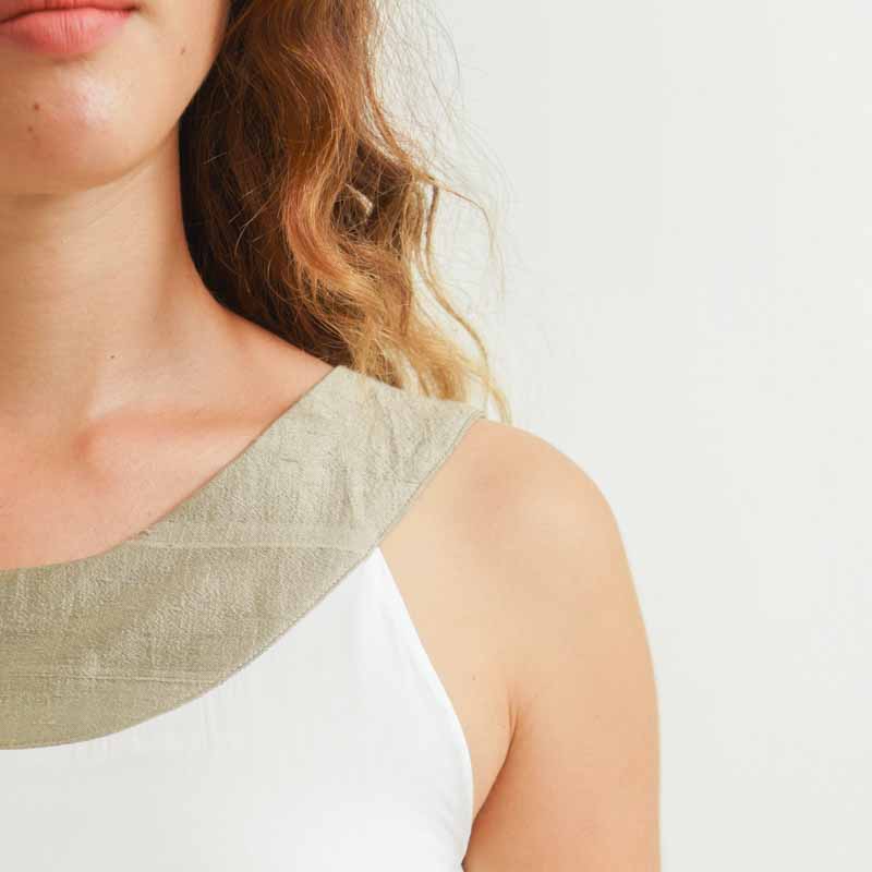 Top Apsara Soie & Coton - Blanc 4