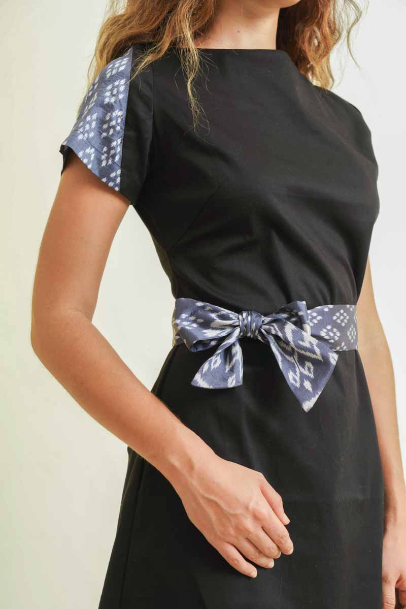 Robe Indra - Coton & Soie - Noire 3