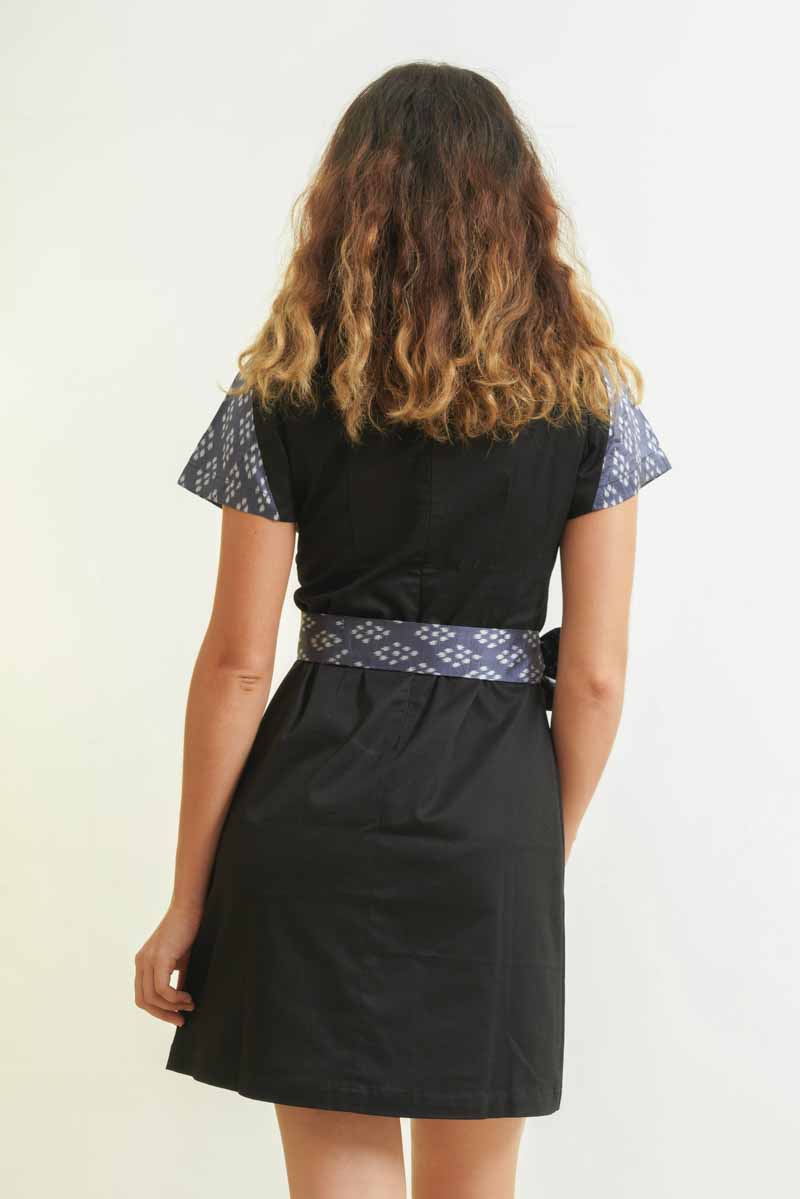 Robe Indra - Coton & Soie - Noire 4