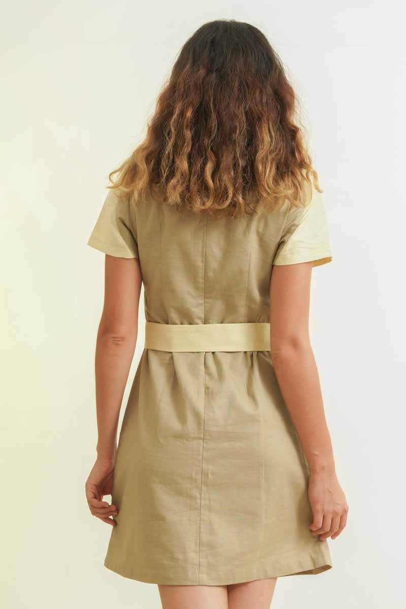 Robe Indra - Lin & Soie - Beige 4