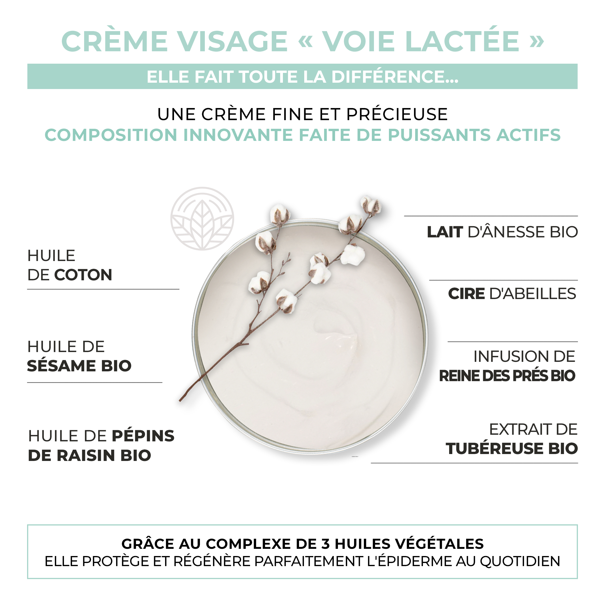 Crème Visage Voie Lactée 3