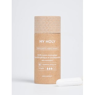 Tampons bio sans applicateur - Boîte réutilisable