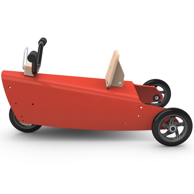 Bascule + Porteur moto en bois - Fabriqué en France - Rouge 5