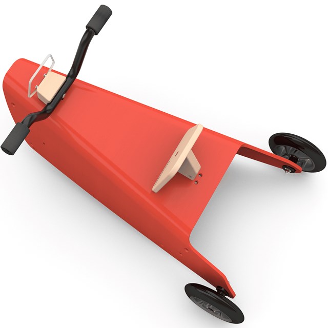 Bascule + Porteur moto en bois - Fabriqué en France - Rouge 8