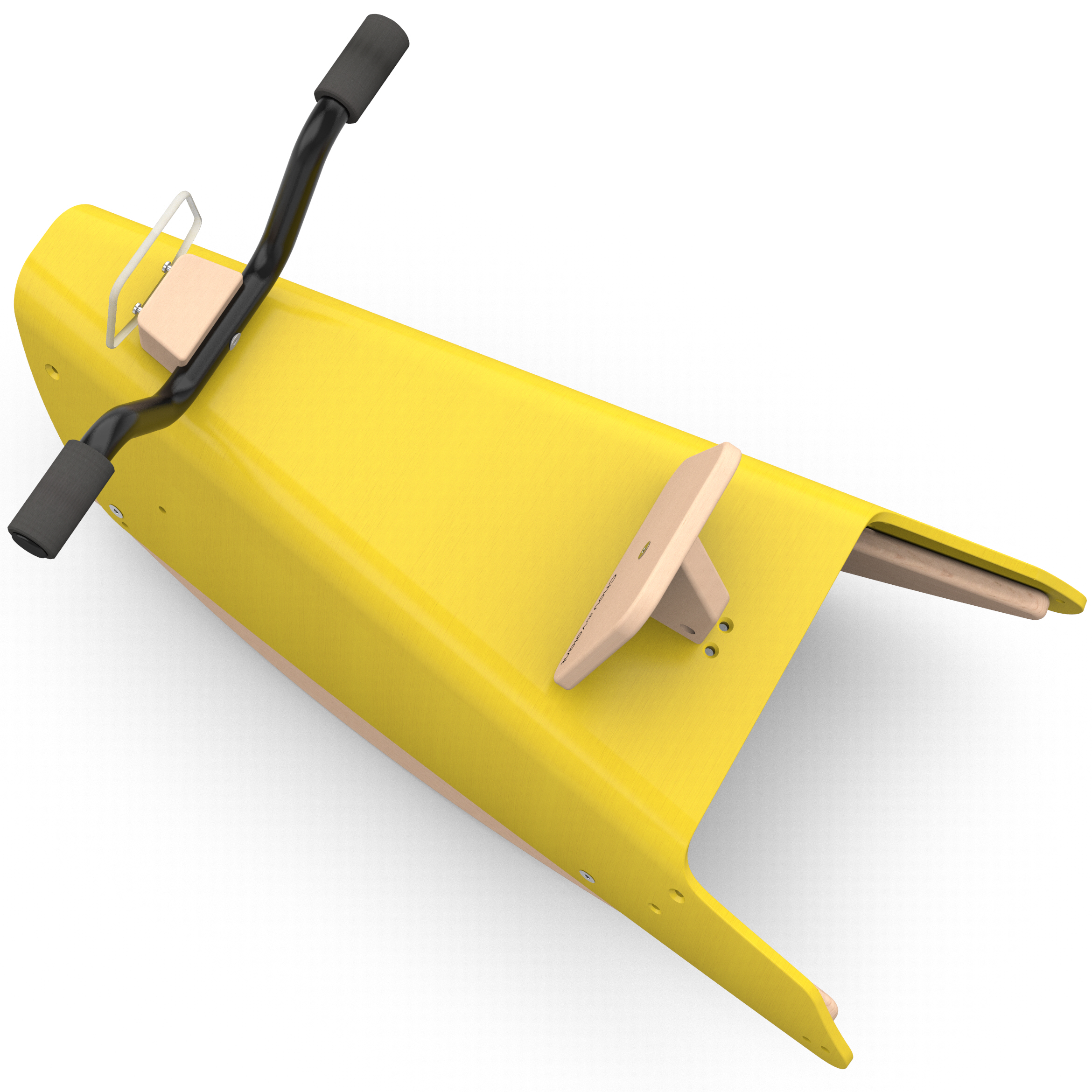 Moto à bascule en bois -  Fabriquée en France - Jaune 9